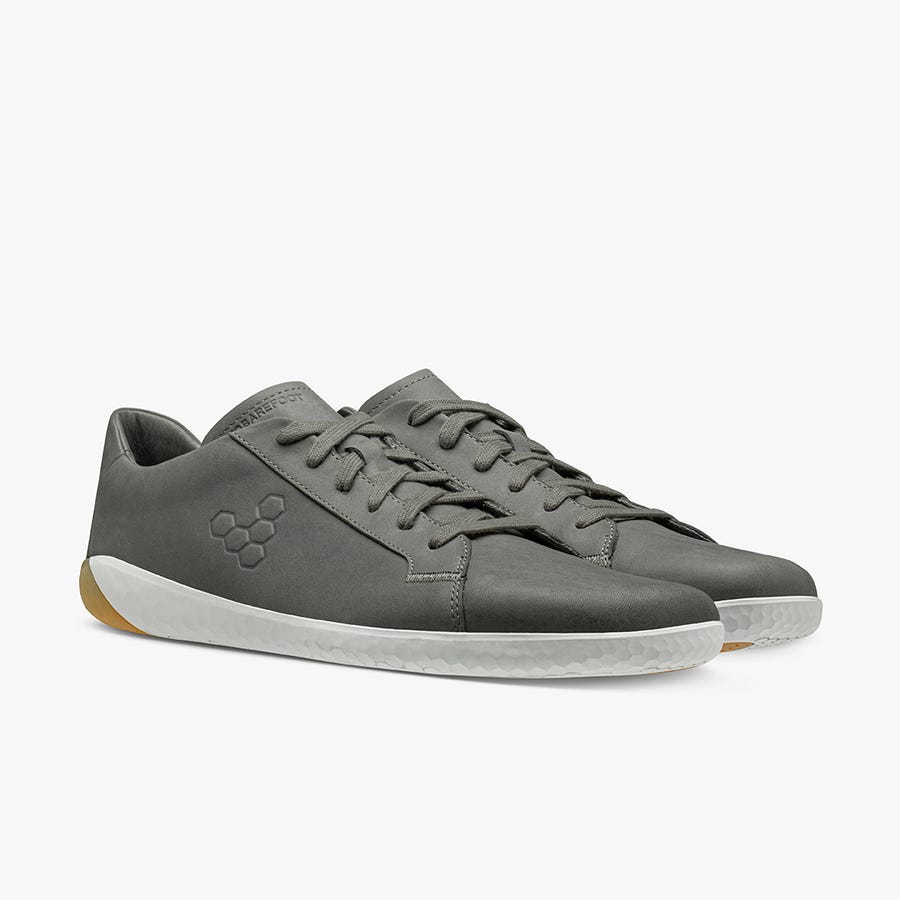 Grey Men's Vivobarefoot Geo Court II Casual Shoes | Philippines 0092FDNM